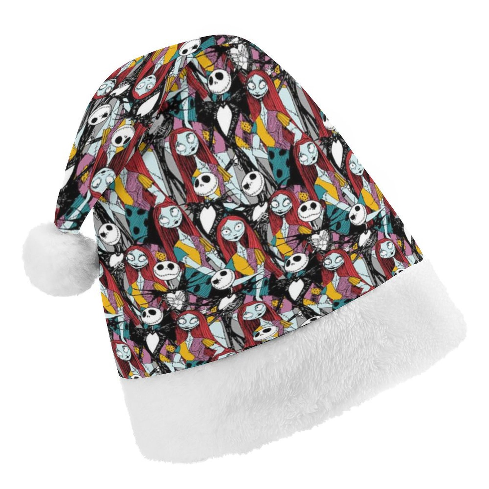 The Nightmare Before Christmas Christmas Hat for Adult And Kids Xmas Decor Ornaments Christmas New Year Festive Holiday Party Supplies Plush Santa Claus Hats